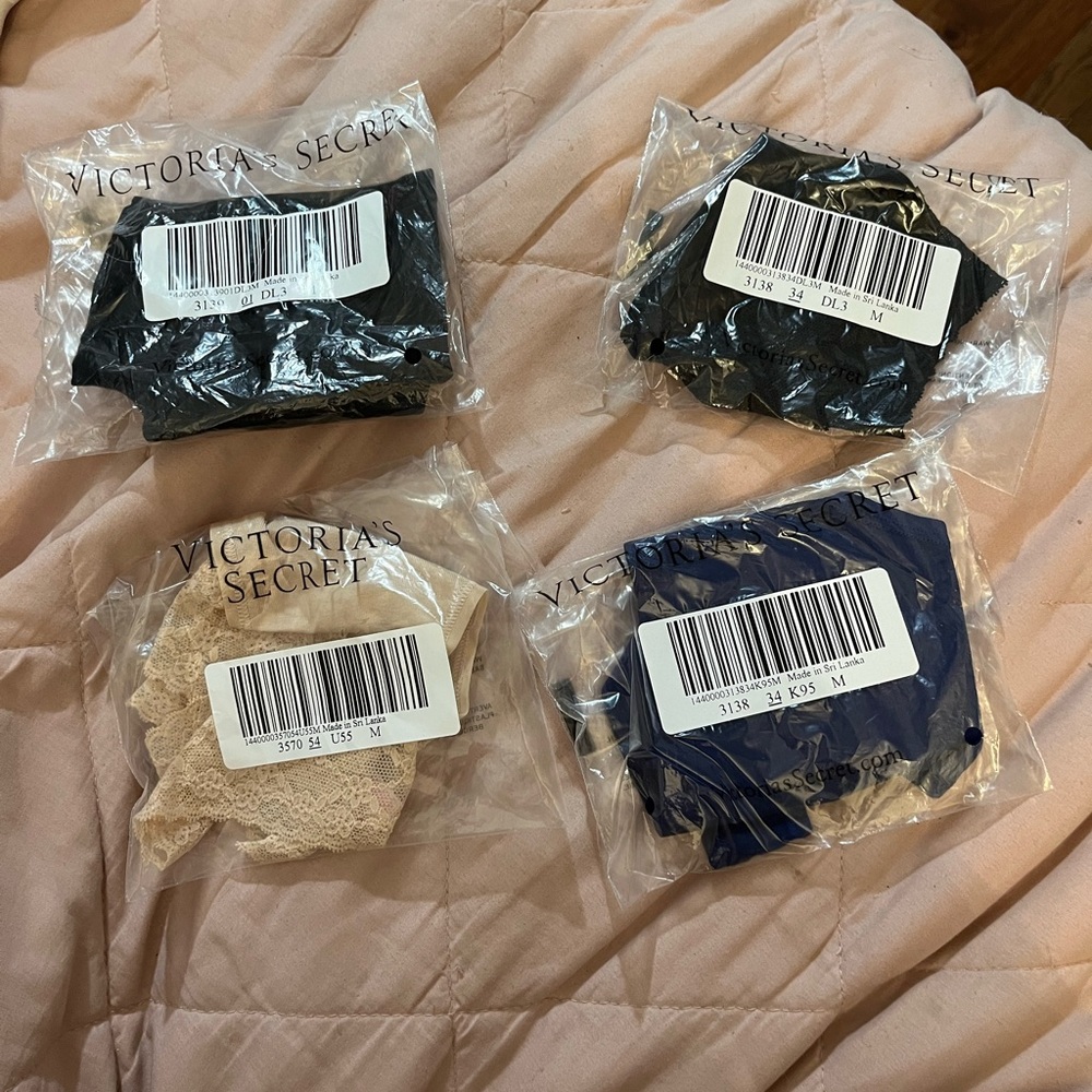 4 brand new Victoria’s Secret thongs.